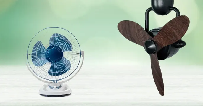 Table, Pedestal, and Wall Fans